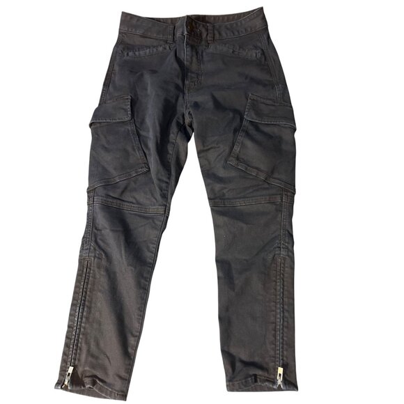 J Brand Mid Rise Skinny Jeans Dark Blue Denim Ankle Zippers Size 24 - Picture 1 of 7